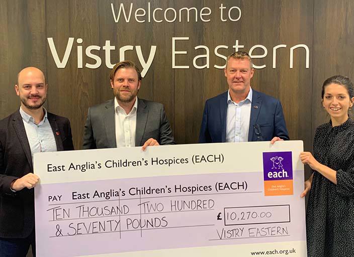 Children’s hospices get £10,000 boost from charity walkers